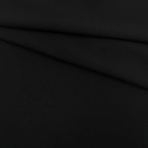 Ткань Костюмная чёрного цвета тяжёлая однотонная 19530