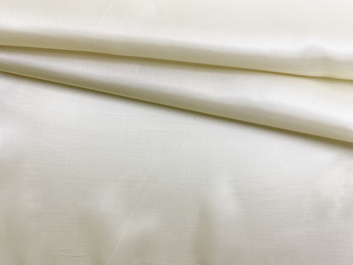 Ткань Подкладочная кремового цвета  перламутровая однотонная 33138 1
